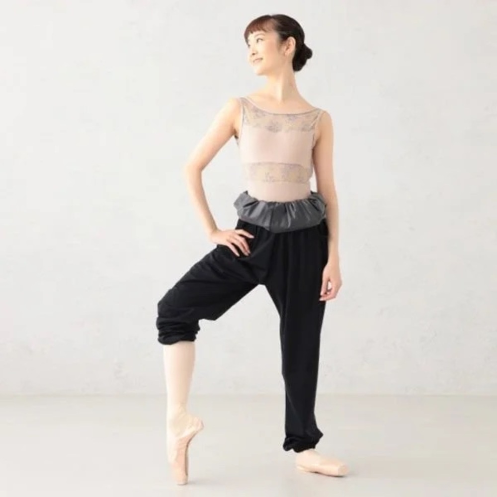 NWT Chacott Silentshot Sauna Long one piece Jumpsuit pants leg warmer ballet